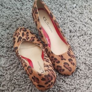 Chinese laundry leopard wedges